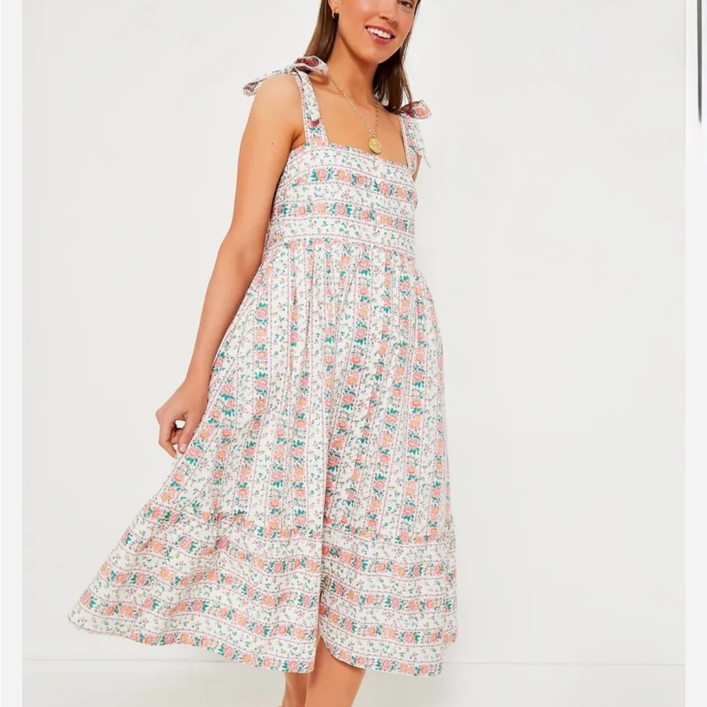 Tuckernuck Hyacinth House Lupine tie shoulder midi dress